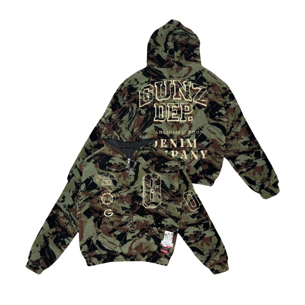 Gunzinii Gunz Dept. Camo Quarter-Zip Hoodie [Size XS]